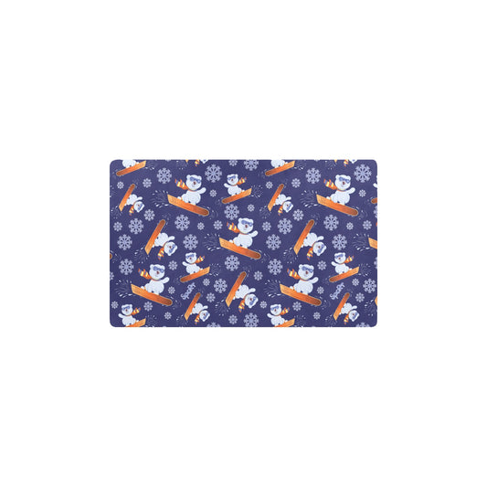 Snowboard Bear Print Design LKS305 Kitchen Mat