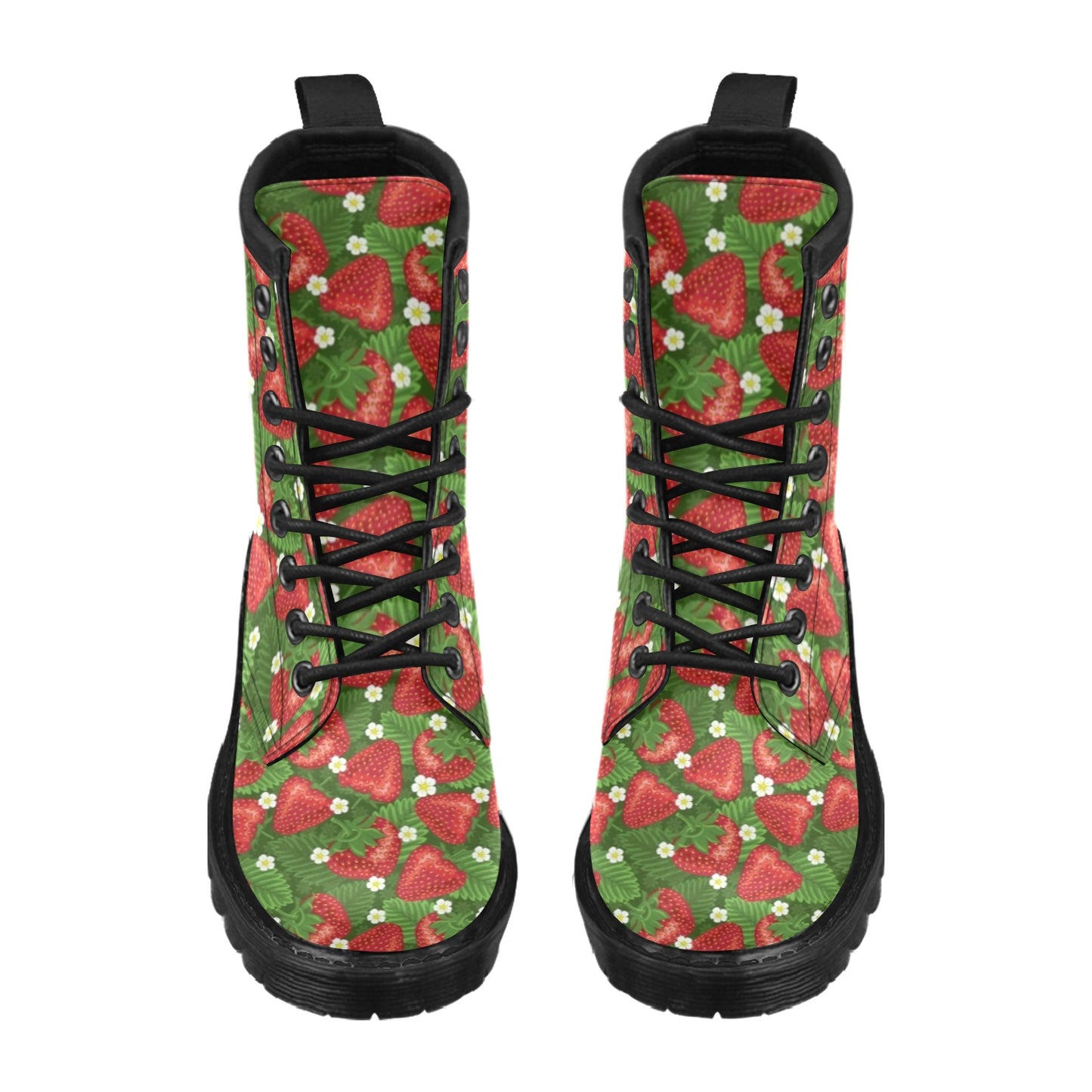 Strawberry Pattern Print Design SB05 Women's Boots