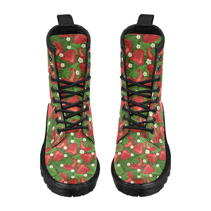 Strawberry Pattern Print Design SB05 Women's Boots