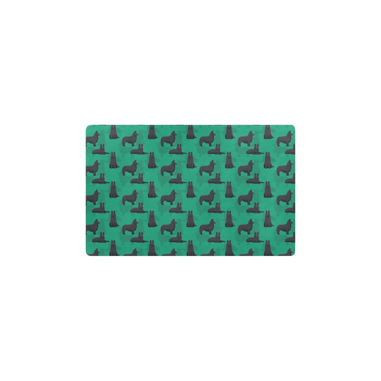Belgian Sheepdog Pattern Print Design 01 Kitchen Mat