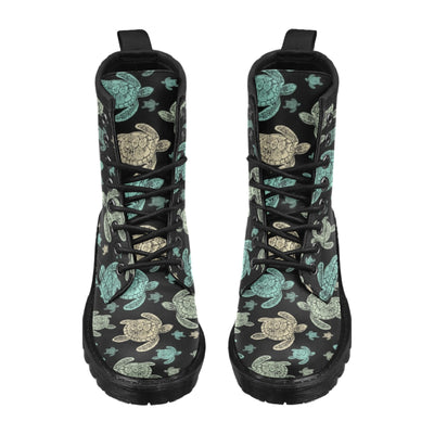 Sea Turtle Stamp Pattern Women's Boots