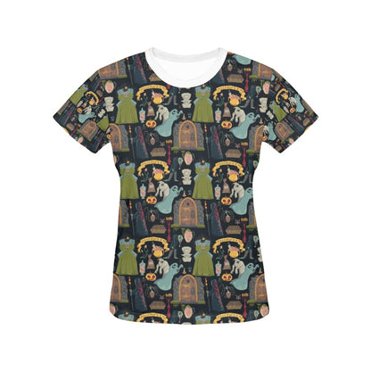 Creepy Halloween Print Design LKS304 Women's  T-shirt