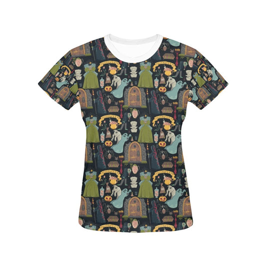 Creepy Halloween Print Design LKS304 Women's  T-shirt