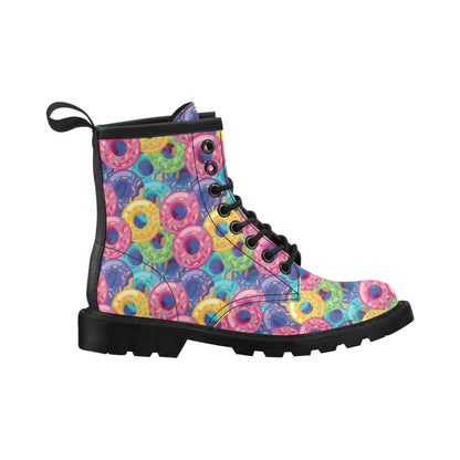Donut Pattern Print Design DN010 Women's Boots