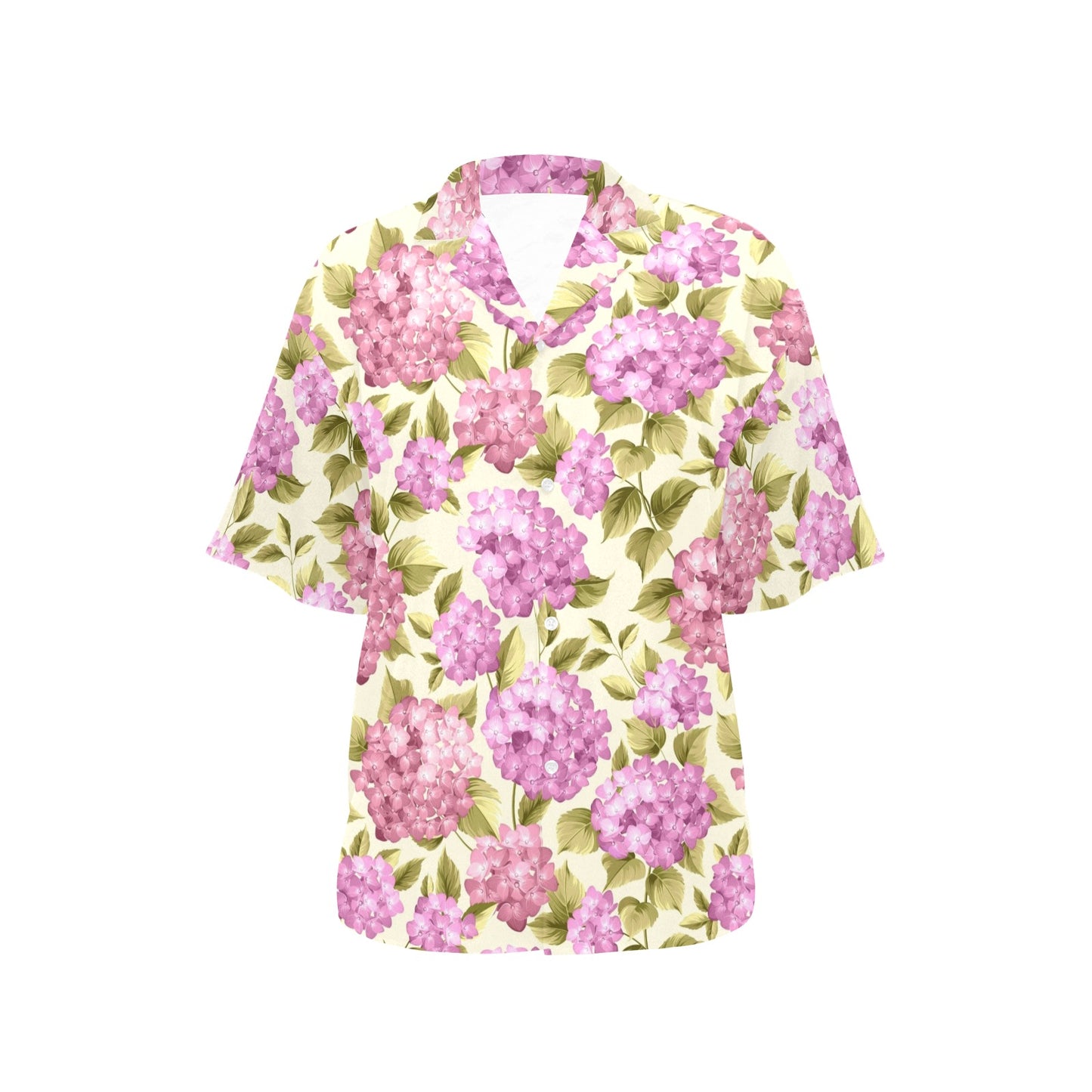 Hydrangea Pattern Print Design HD05 Women's Hawaiian Shirt