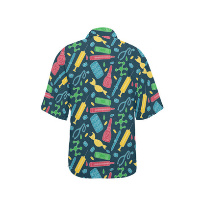 Phlebotomist Pattern Print Design A03 Women's Hawaiian Shirt