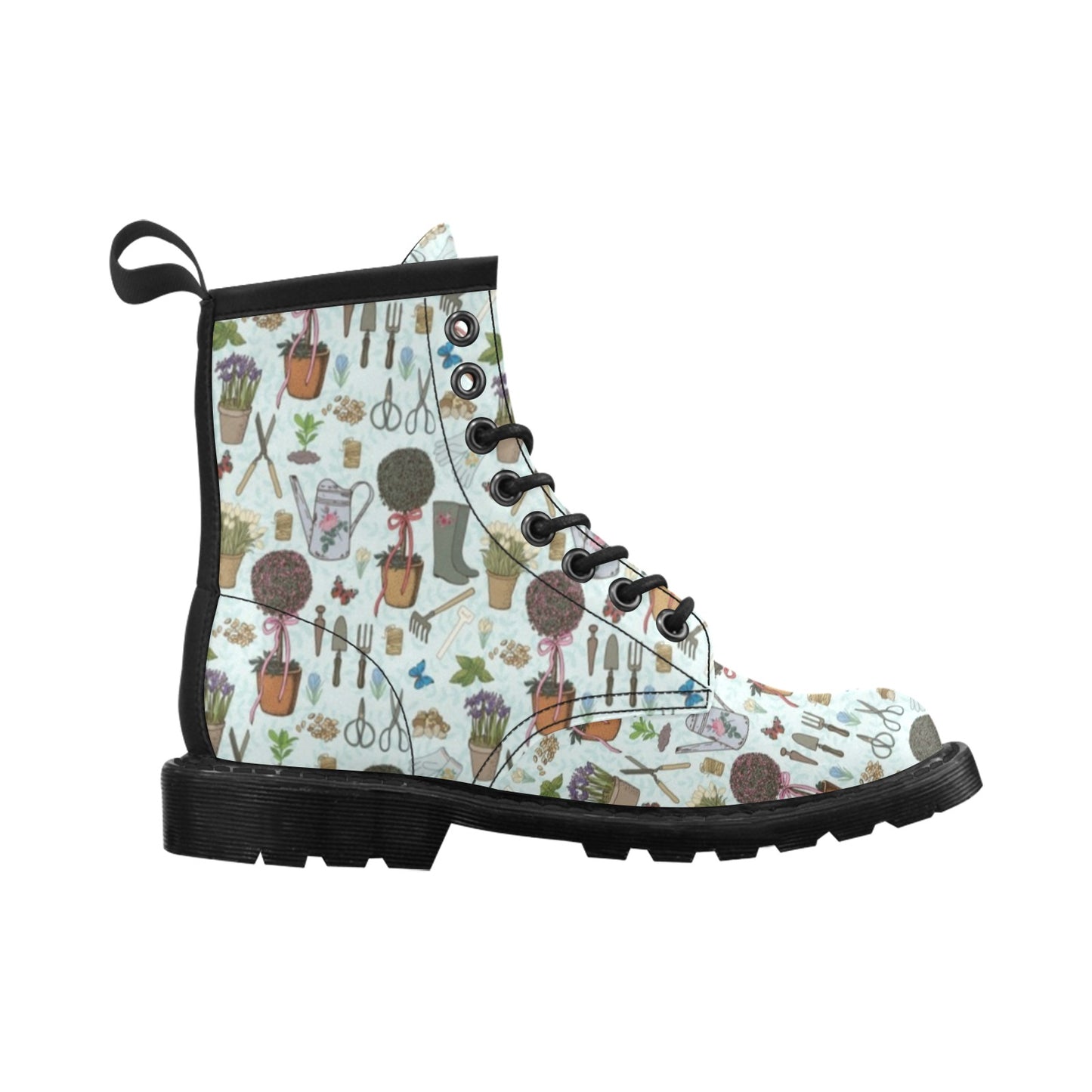 Gardening Pattern Print Design G01 Women's Boots