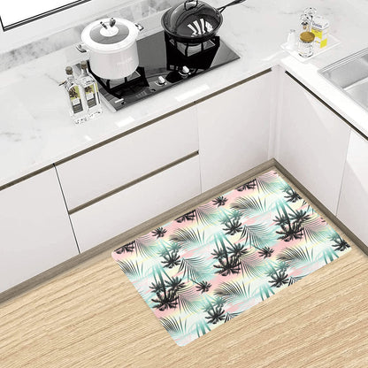 Palm Tree Pattern Print Design A03 Kitchen Mat