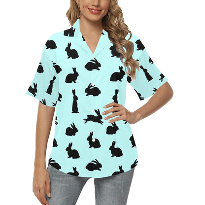 Rabbit Pattern Print Design RB010 Women's Hawaiian Shirt