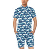 Ocean Wave Pattern Print Men's Romper