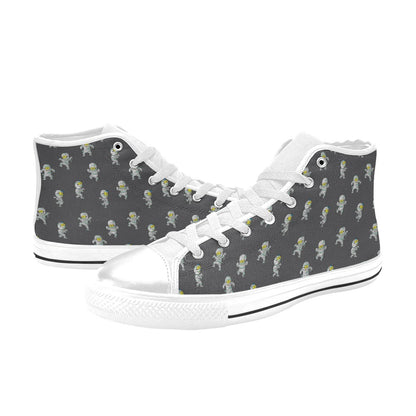 Mummy Print Design LKS305 High Top Women's White Shoes