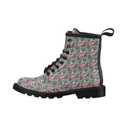 Tattoo Heart Print Design LKS301 Women's Boots