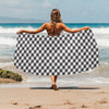 Gingham Print Design LKS402 Beach Towel 32" x 71"