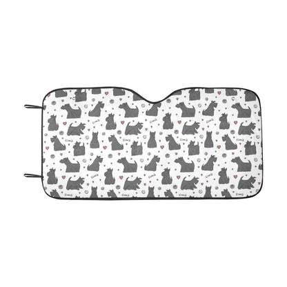 Scottish Terriers Print Design LKS3015 Car front Windshield Sun Shade