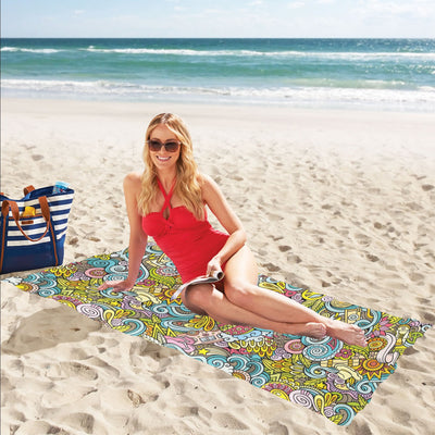 Hippie Print Design LKS301 Beach Towel 32" x 71"