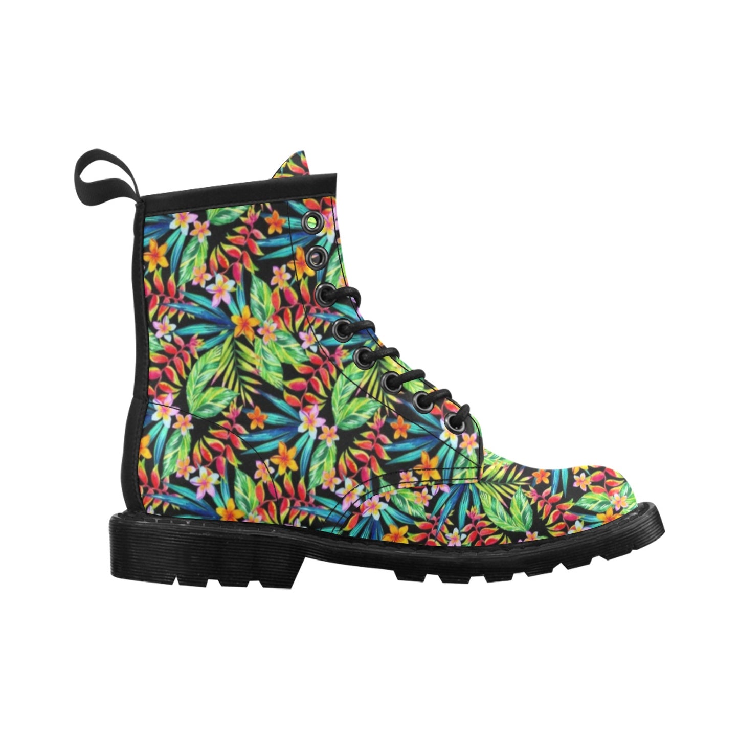 Heliconia Pattern Print Design HL09 Women's Boots