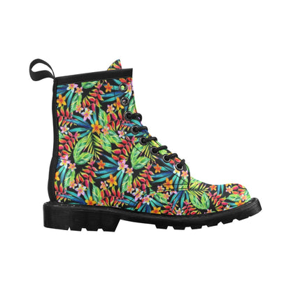 Heliconia Pattern Print Design HL09 Women's Boots