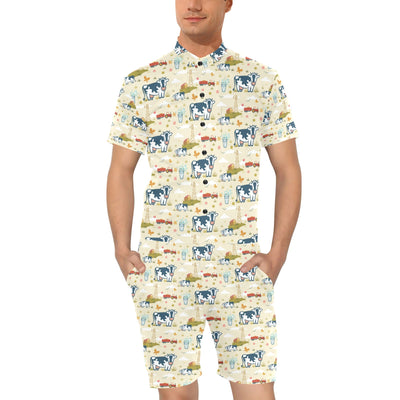 Cow Farm Design Print Men's Romper