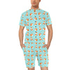 Fox Design Snow Print Pattern Men's Romper