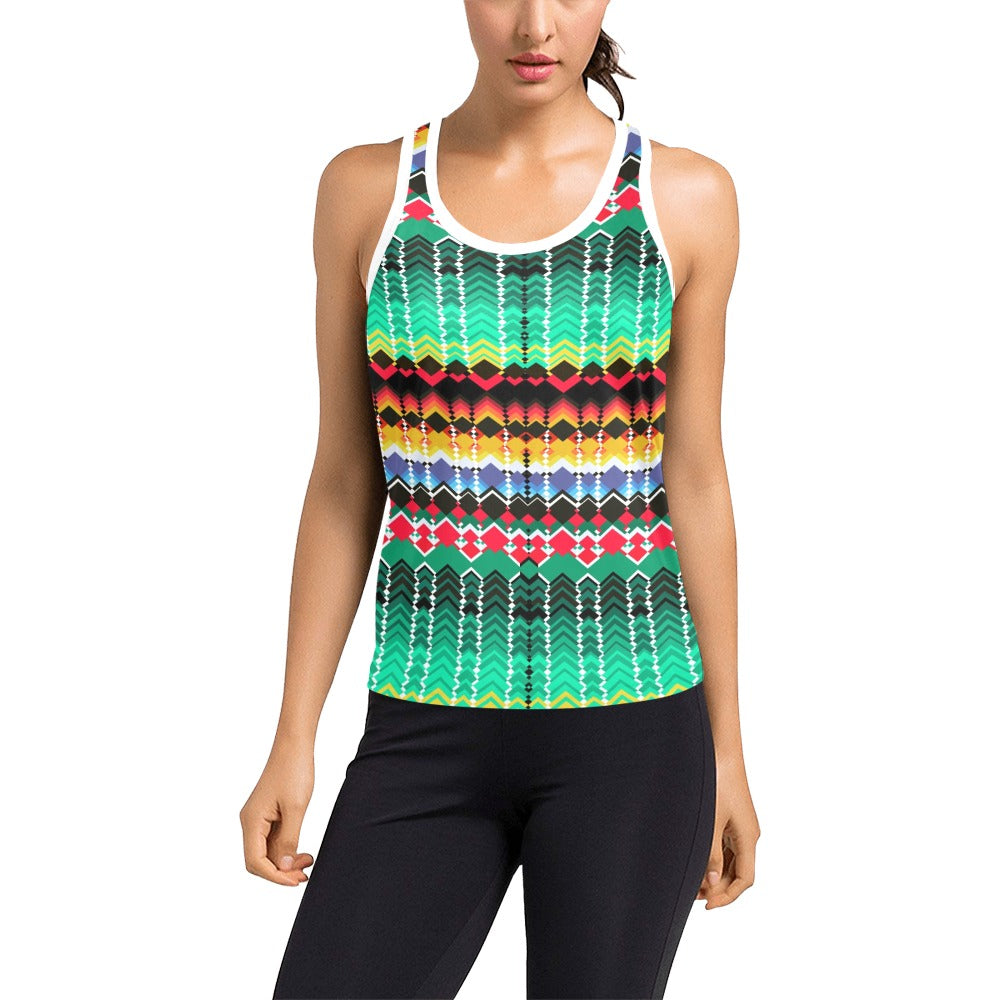 Serape Print Design LKS307 Women's Racerback Tank Top
