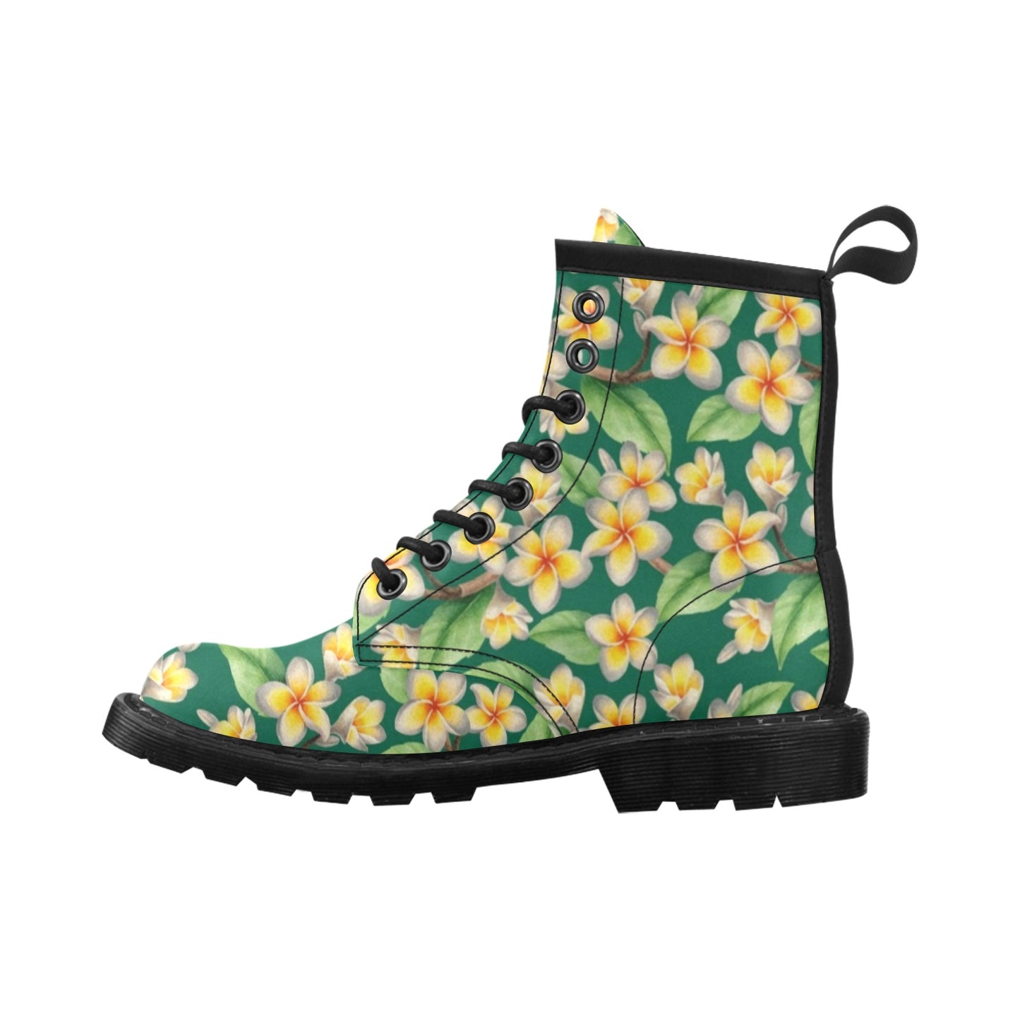 Plumeria Pattern Print Design PM07 Women's Boots