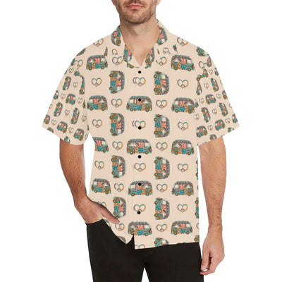 Hippie Van Peace Print Design LKS303 Men's Hawaiian Shirt