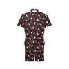 Skull With Red Dragon Print Design LKS304 Men's Romper