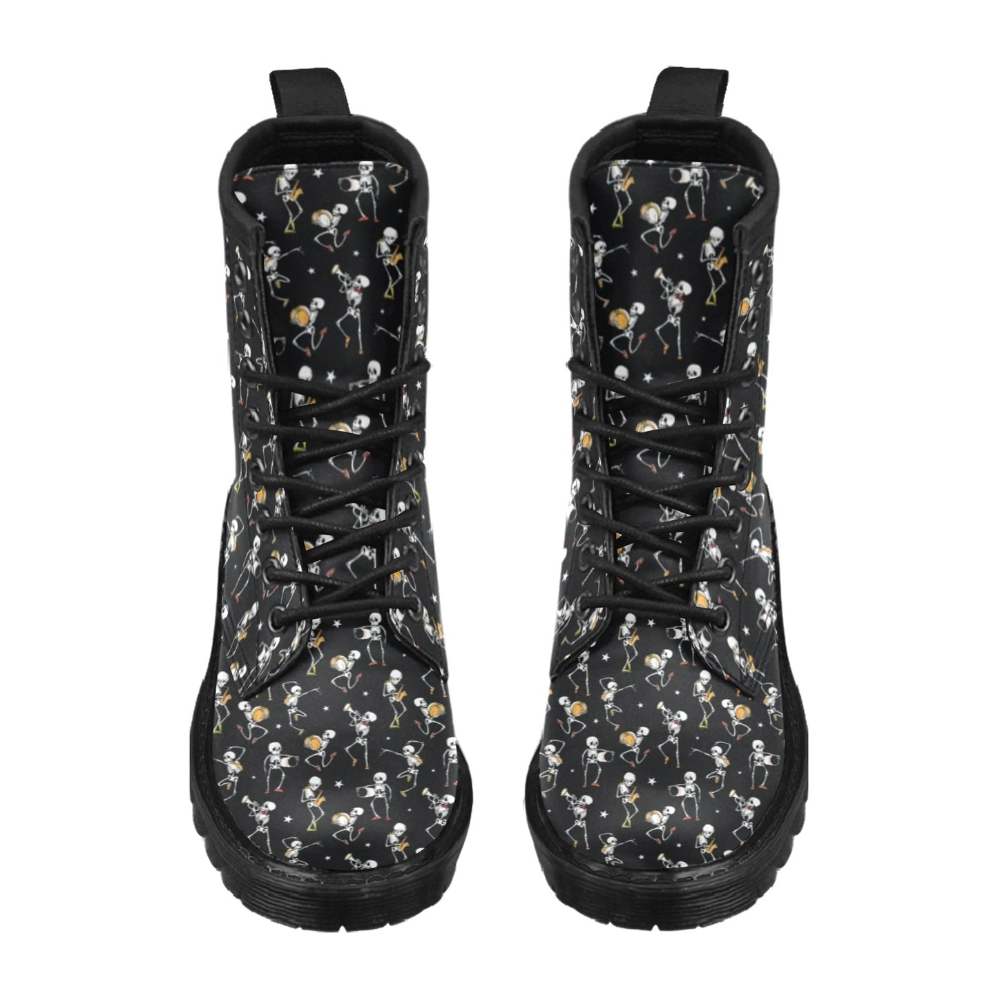 Skeleton Dance Print Women's Boots