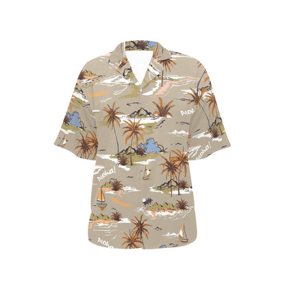 Pacific island Pattern Print Design A05 Women's Hawaiian Shirt