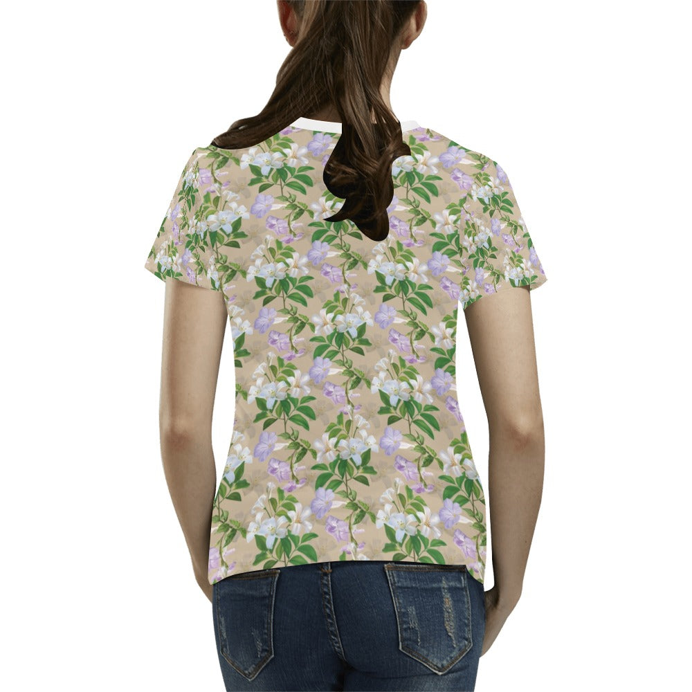 Sampaguita Print Design LKS302 Women's  T-shirt