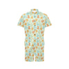 Bear Pattern Print Design 02 Men's Romper