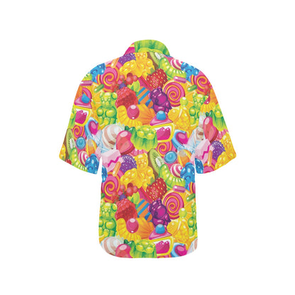 Candy Pattern Print Design CA01 Women's Hawaiian Shirt