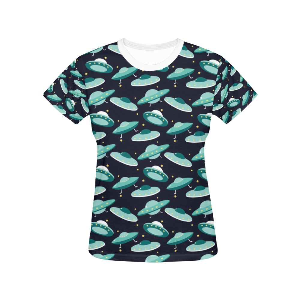 UFO Print Design LKS304 Women's  T-shirt
