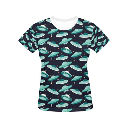 UFO Print Design LKS304 Women's  T-shirt
