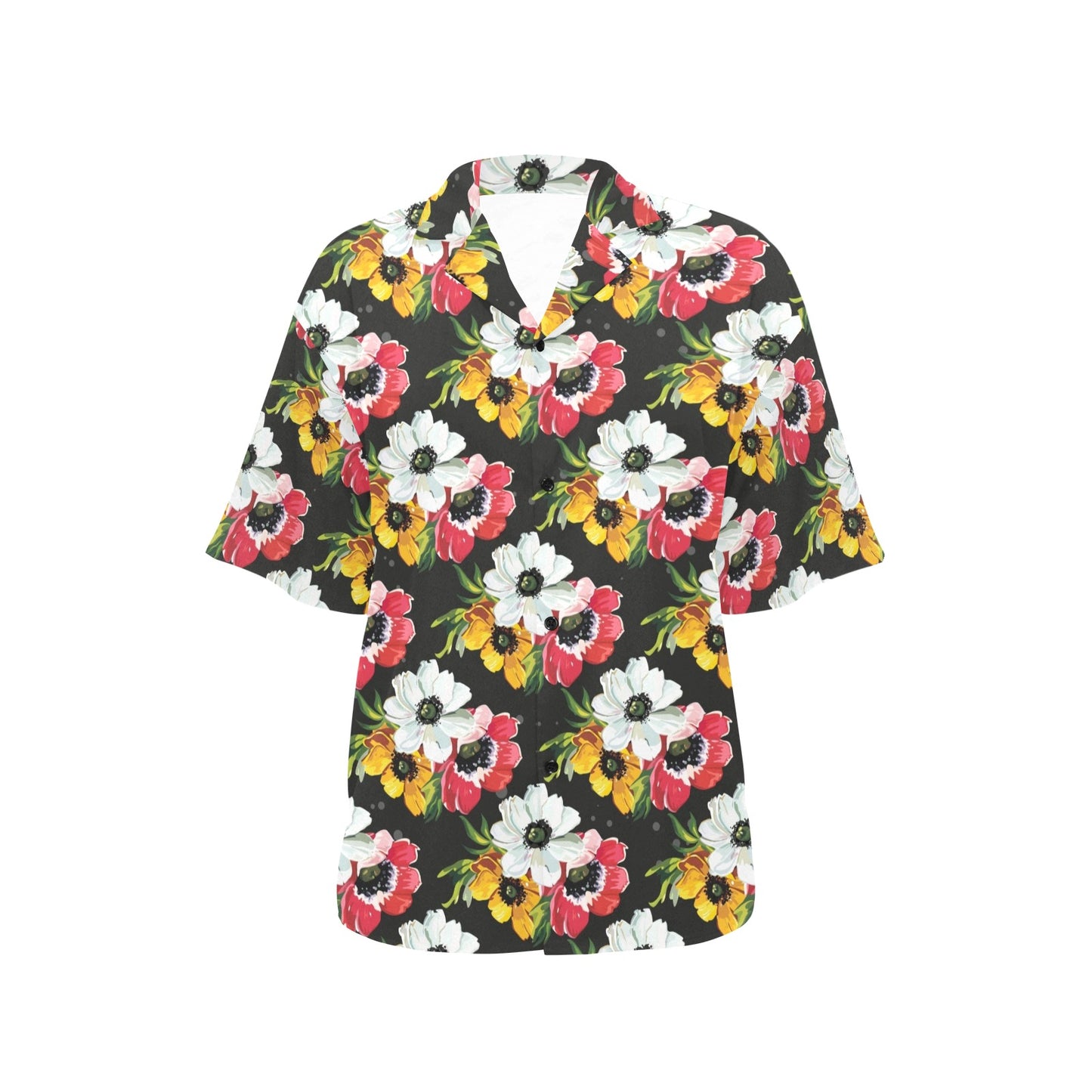 Anemone Pattern Print Design AM07 Women's Hawaiian Shirt