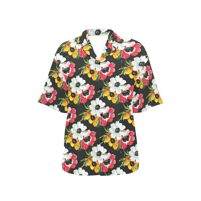 Anemone Pattern Print Design AM07 Women's Hawaiian Shirt