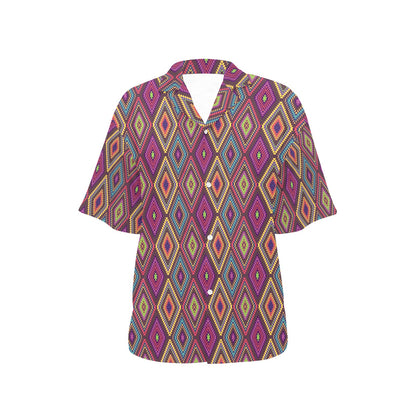 Southwestern Print Women's Hawaiian Shirt