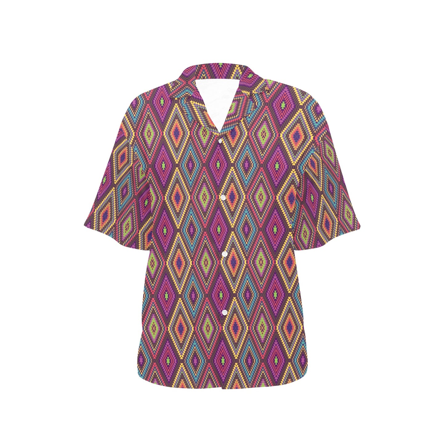 Southwestern Print Women's Hawaiian Shirt