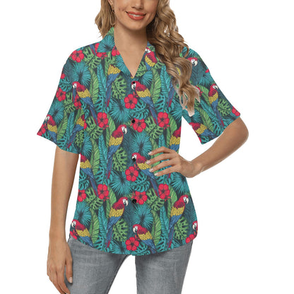 Parrot Pattern Print Design A05 Women's Hawaiian Shirt
