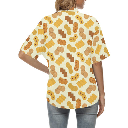 Cookie Pattern Print Design 06 Women's Hawaiian Shirt