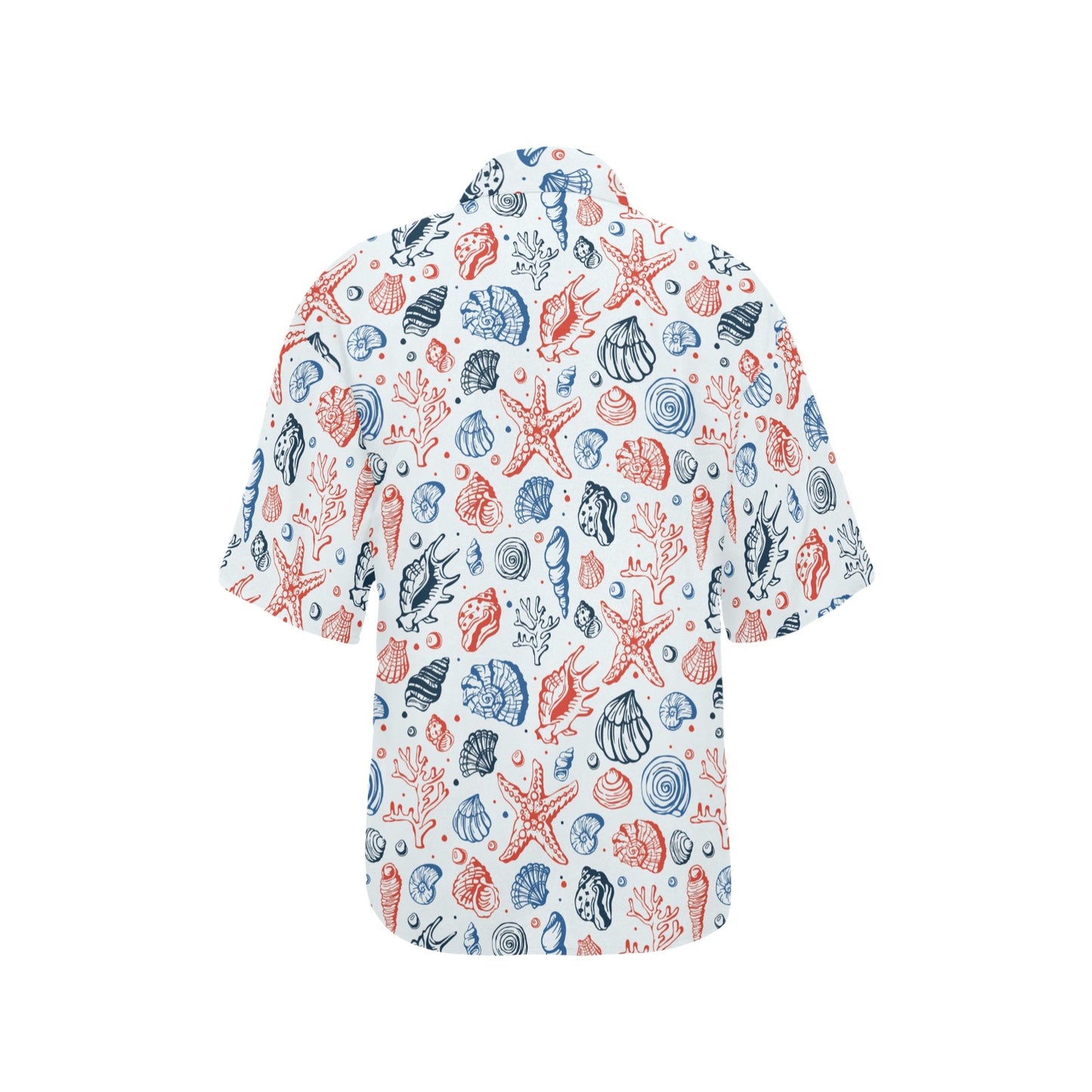 Seashell Print Design LKS307 Women's Hawaiian Shirt