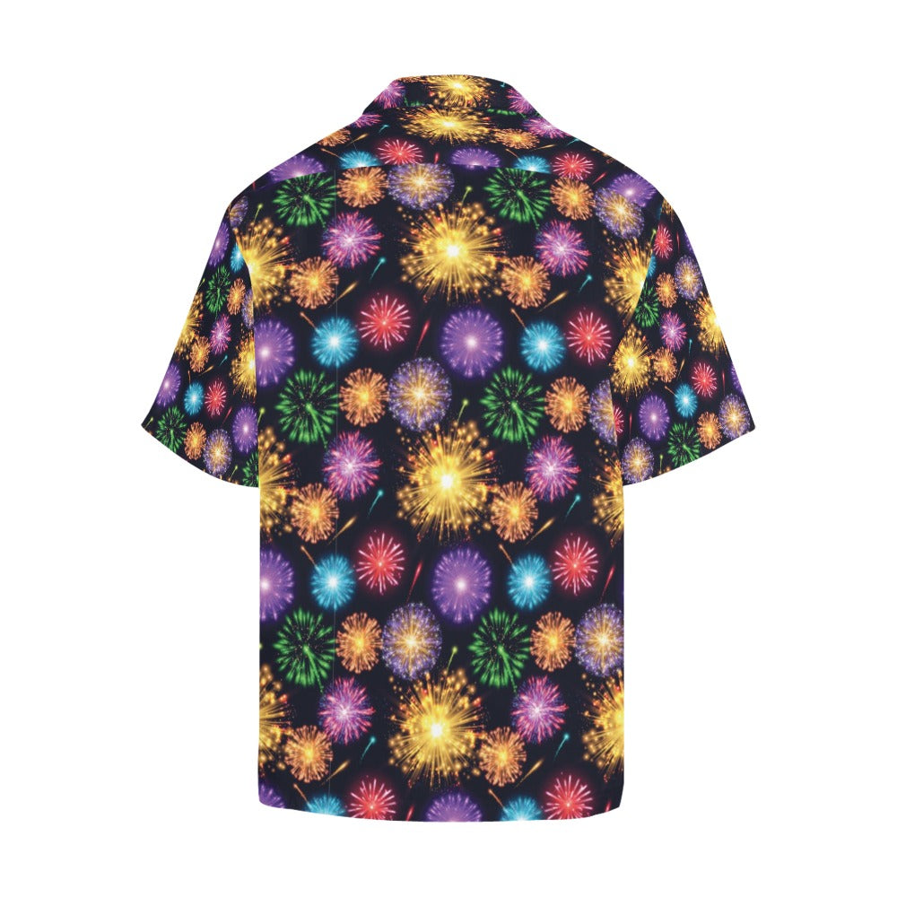 Firework Print Design LKS305 Men's Hawaiian Shirt