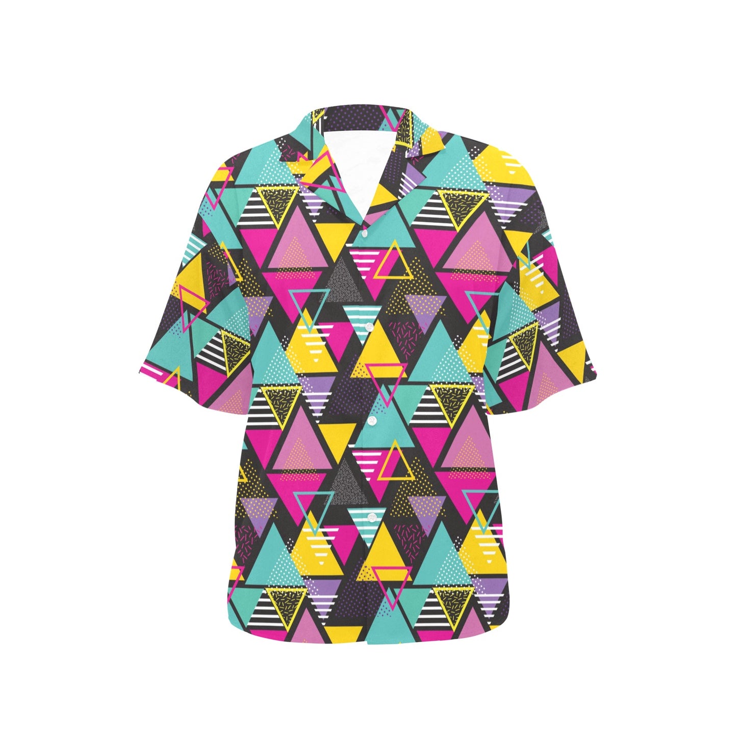 Geometric Colorful Pattern Print Design 02 Women's Hawaiian Shirt