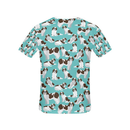 St Bernards Print Design LKS302 Women's  T-shirt
