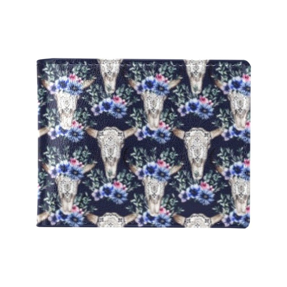 Buffalo Head Print Design LKS402 Men's ID Card Wallet