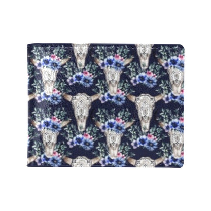 Buffalo Head Print Design LKS402 Men's ID Card Wallet