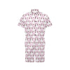 Bull Terrier Pink Print Pattern Men's Romper