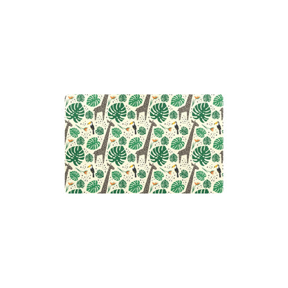 Rainforest Giraffe Pattern Print Design A02 Kitchen Mat