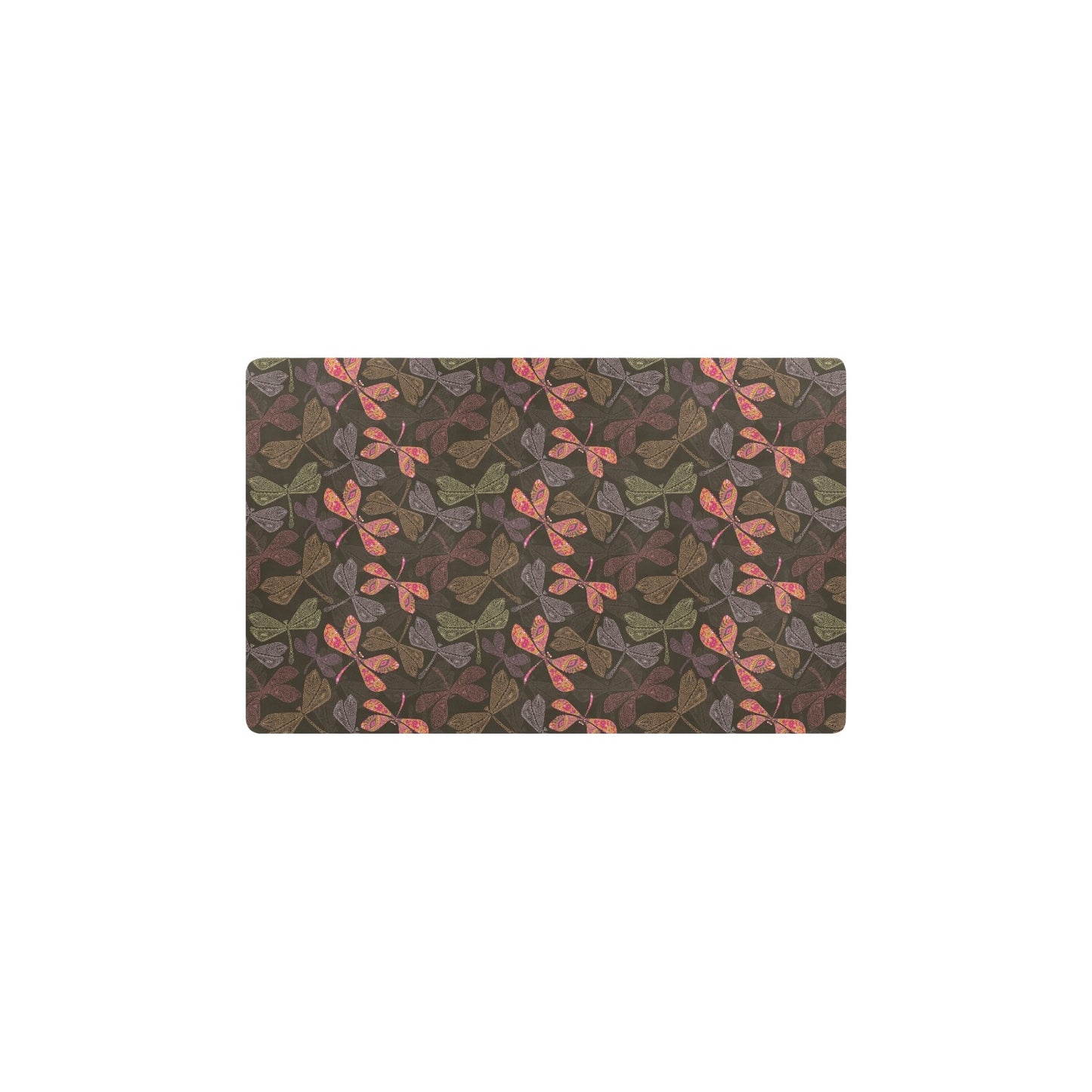 Dragonfly Pattern Print Design 02 Kitchen Mat