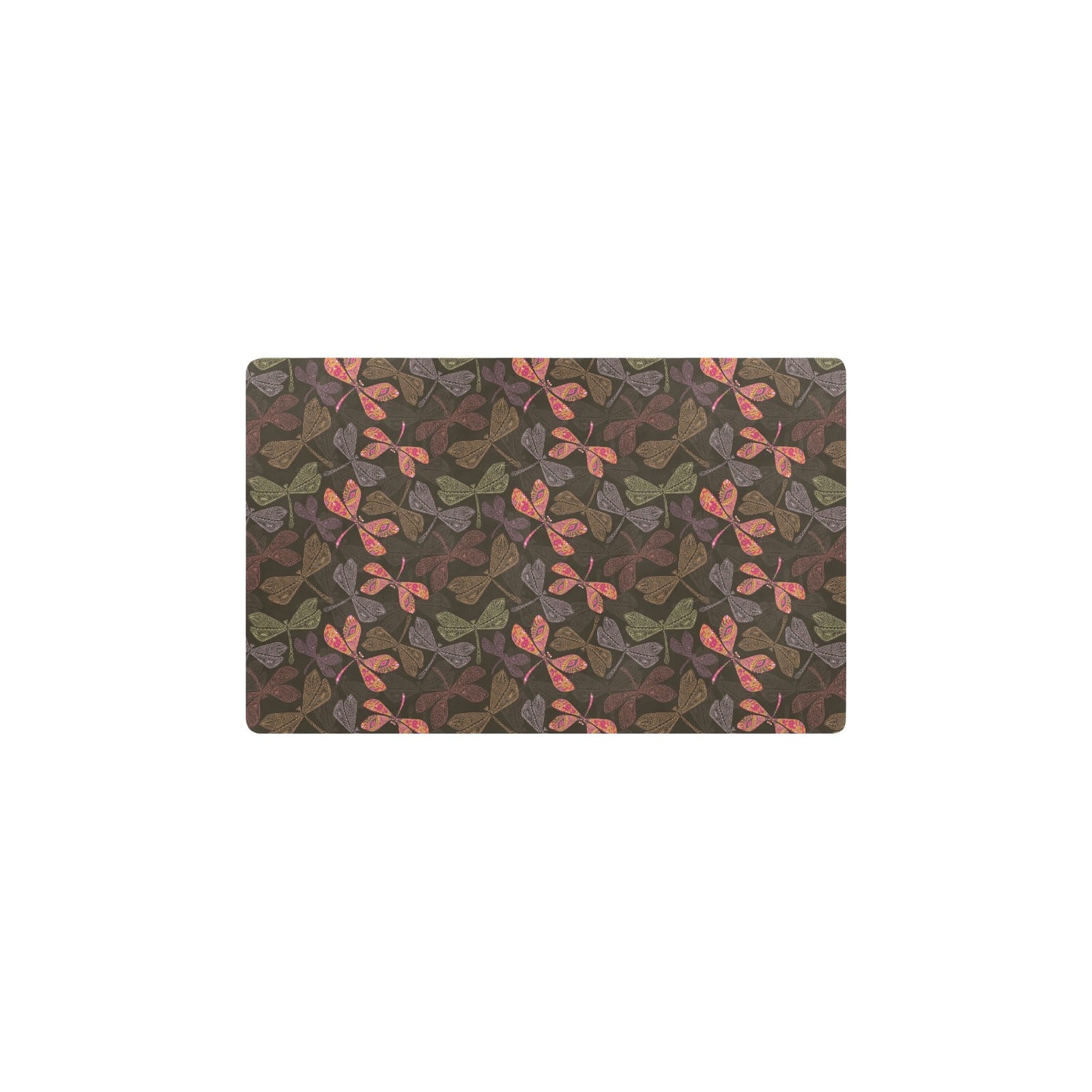 Dragonfly Pattern Print Design 02 Kitchen Mat